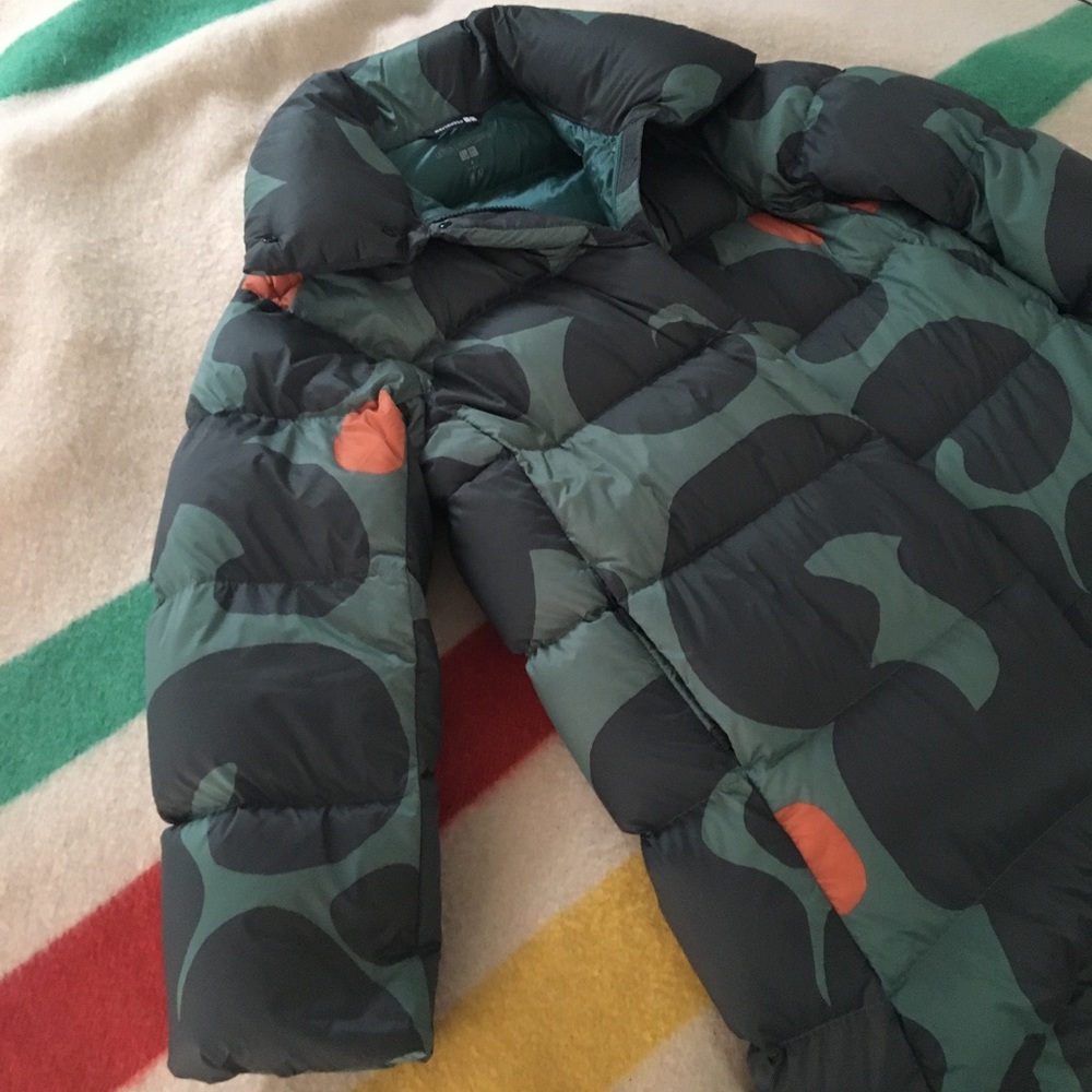 NWT Marimekko x Uniqlo long puffer coat
